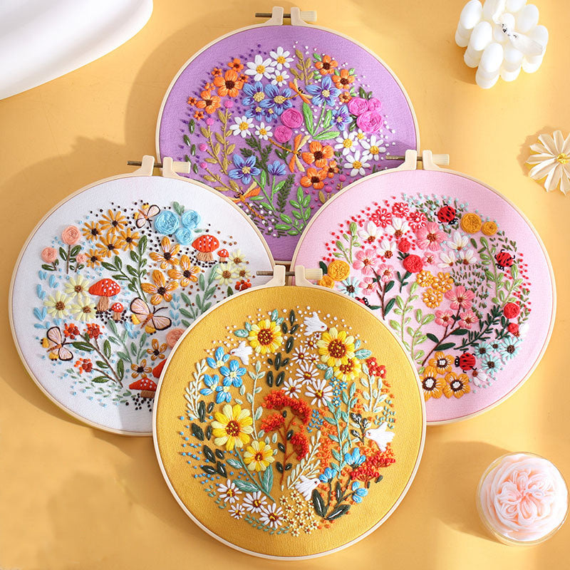 Floral Paradise Embroidery Kit: Create Your Blossoming Masterpiece