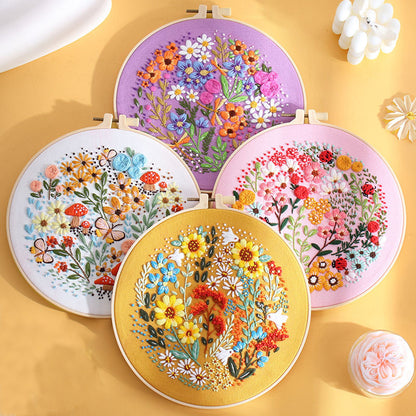 Floral Paradise Embroidery Kit: Create Your Blossoming Masterpiece