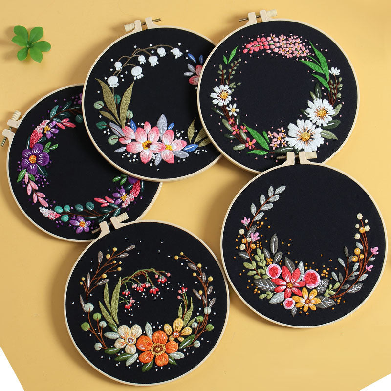 Midnight Bloom  - Themed DIY Embroidery Kits