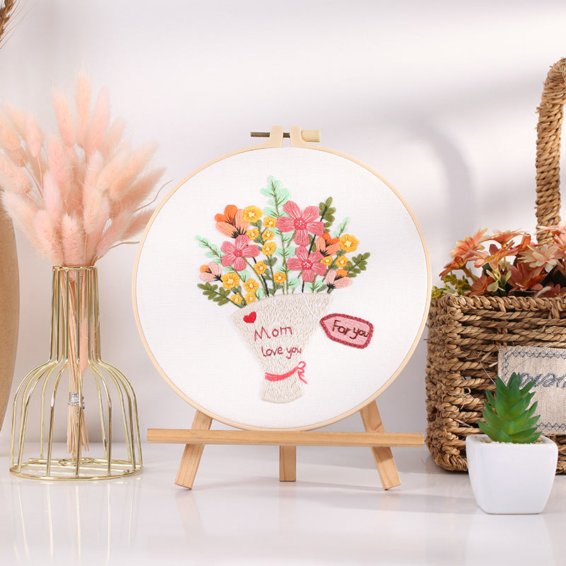 Mother's Day Floral Embroidery Kit