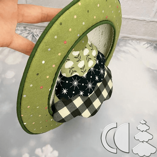 3D Christmas Tree Wall Hanging Decor Sewing Template Ruler - With Manual