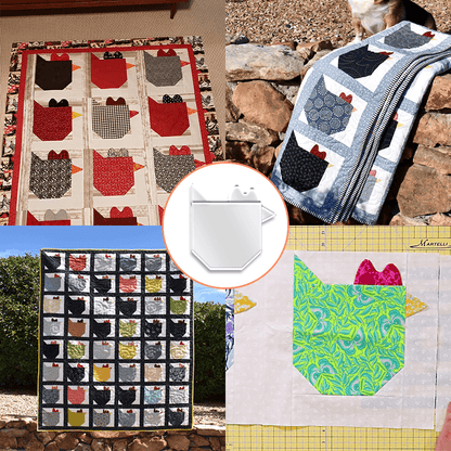 Funky Chicken Quilt Template Set  - With Instructions