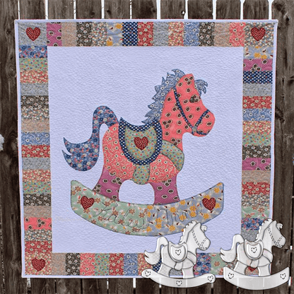 Vintage Rocking Horse Quilt Template Set(A+B Style)-With Instructions