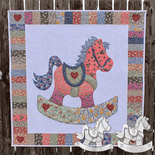 Vintage Rocking Horse Quilt Template Set(A+B Style)-With Instructions