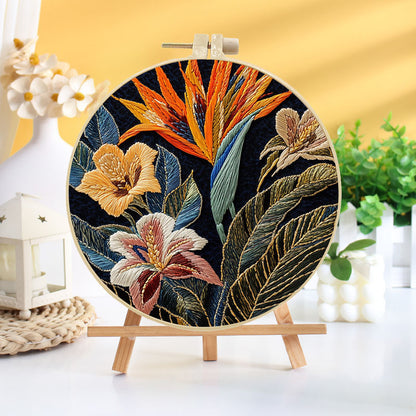 Tropical Bird of Paradise Embroidery Kit