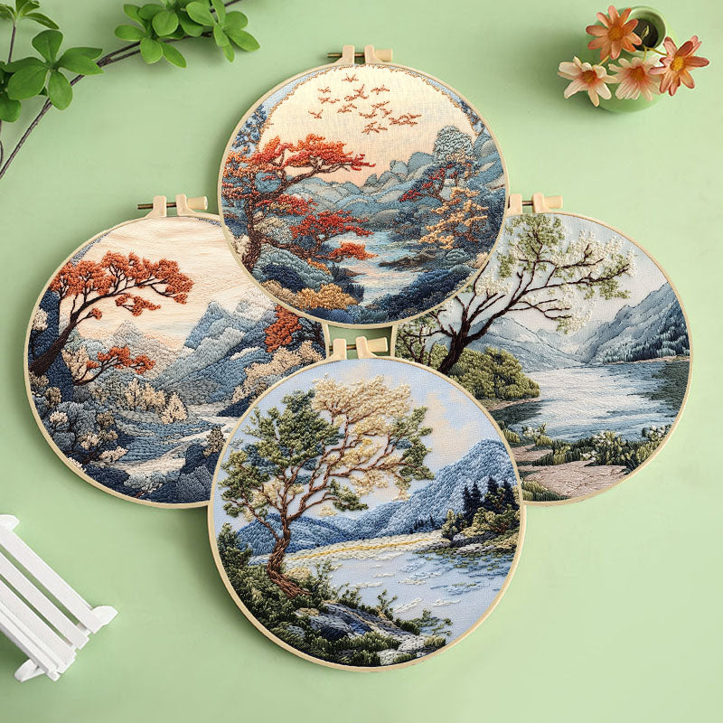 Oriental Landscape Embroidery Kit