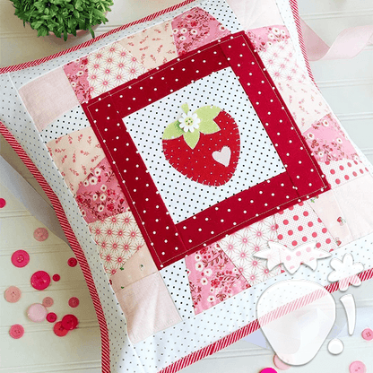 Vintage Strawberries Quilt Template - With Instruction