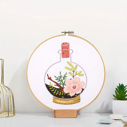Rubbyoo Embroidery Kit - Terrarium Plants