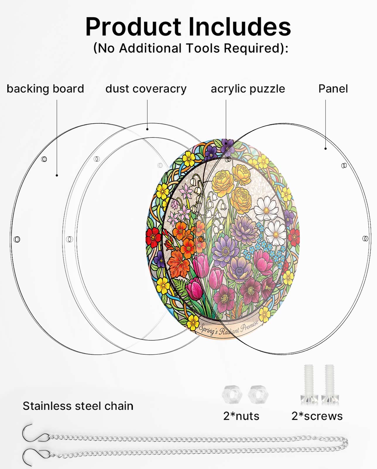 Acrylic Jigsaw Puzzle Suncatcher - Springâ€TMs Radiant Promise