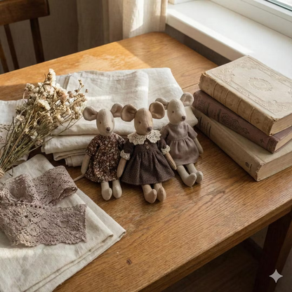 Mouse Family Sewing Template Set + With Instructions