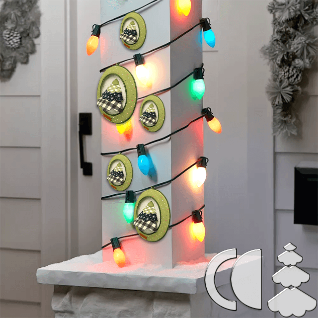 3D Christmas Tree Wall Hanging Decor Sewing Template Ruler - With Manual