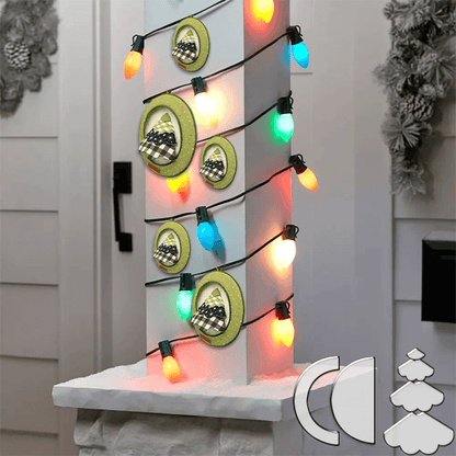 3D Christmas Tree Wall Hanging Decor Sewing Template Ruler - With Manual