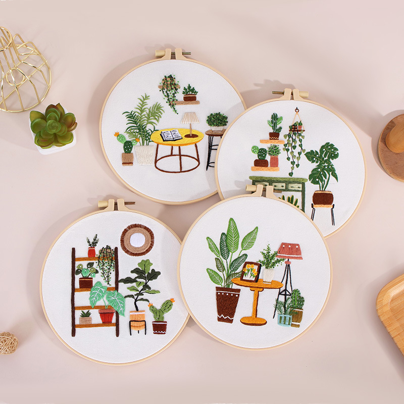 Chic Plant Corner Embroidery Kit Series