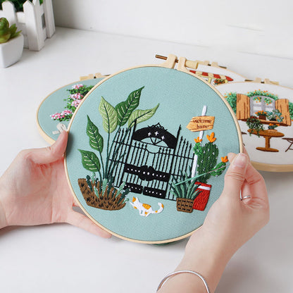 Cozy Courtyard - Themed DIY Embroidery Kits