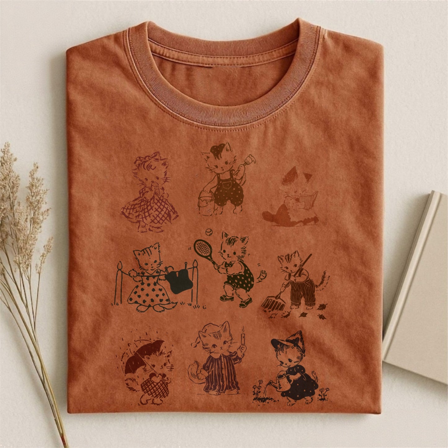 Cat 90s Tattoo Vintage T-shirt