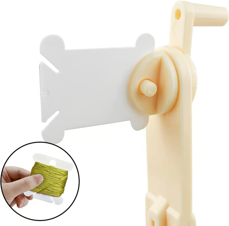 120 Pcs Plastic Floss Bobbins with 1 Pcs Bobbin Winder – The Ultimate Organizer for Embroidery, Cross Stitch And Sewing Threads