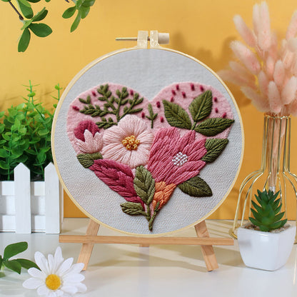 Blooming Heart Embroidery Kit