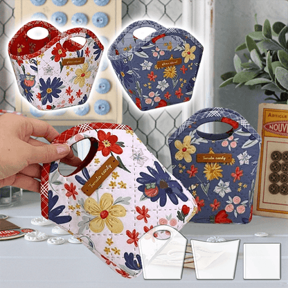 Foldable Cute Fabric Basket Sewing Template（3PCS）  - With Instructions