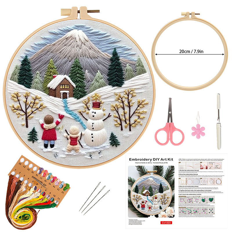 Festive Christmas - Themed DIY Embroidery Kits
