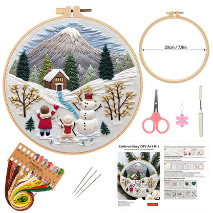 Festive Christmas - Themed DIY Embroidery Kits