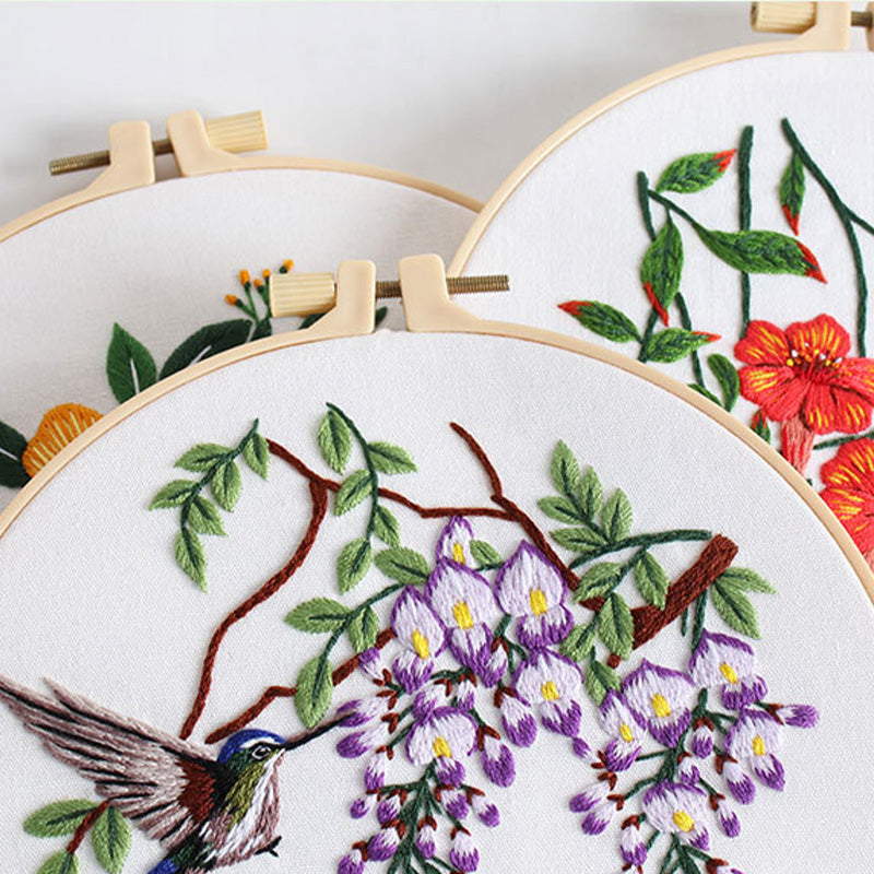 Hummingbirds-Themed DIY Embroidery Kits