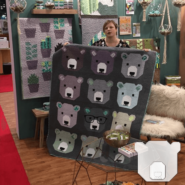 Cute Bear Quilt Template Set-With Instructions