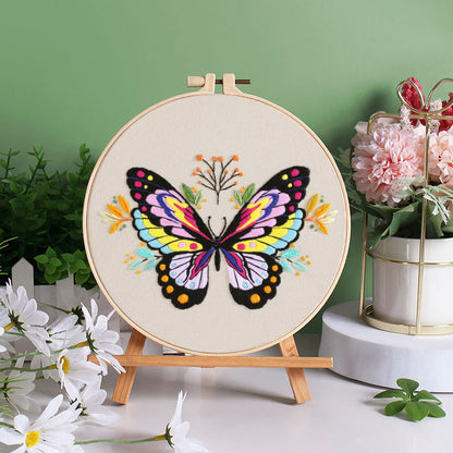 Butterfly  - Embroidery Hoop Kit for Beginners
