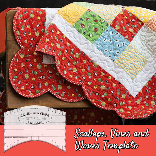 Scallops, Vines and Waves Template- three in one