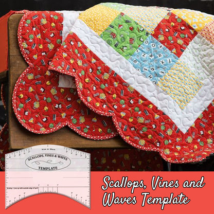 Scallops, Vines and Waves Template- three in one