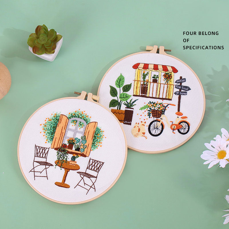 Cozy Courtyard - Themed DIY Embroidery Kits