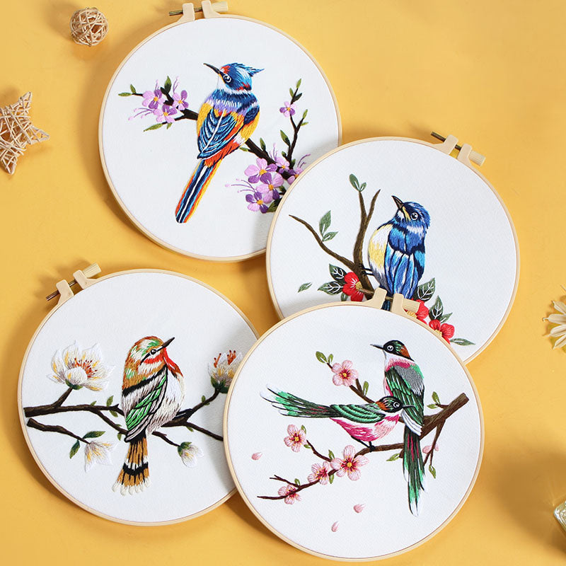 Birds & Blooms - Themed DIY Embroidery Kits