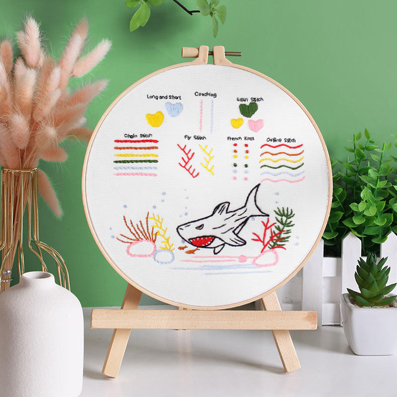 Embroidery Stitches Ocean Learner Kits for Beginner