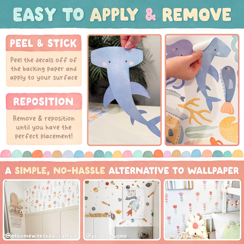 20 Sheets/Set Reusable and Removable Wall Stickers - Home Decoration
