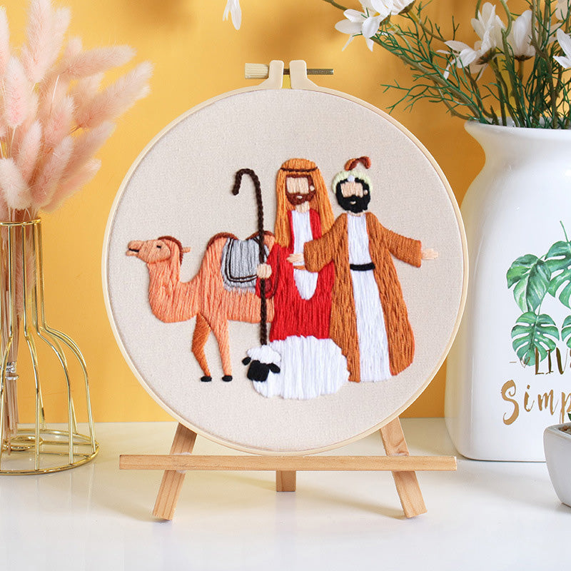 Nativity Scene Embroidery Kit: Celebrate the Spirit of the Season with Every Stitch