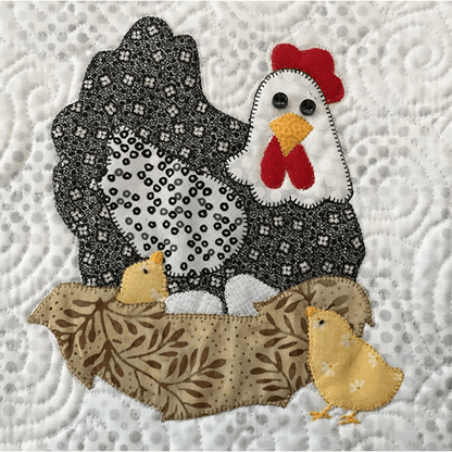 Weekend Chicken Table Runner Pattern Sewing Templates Set - With Instructions