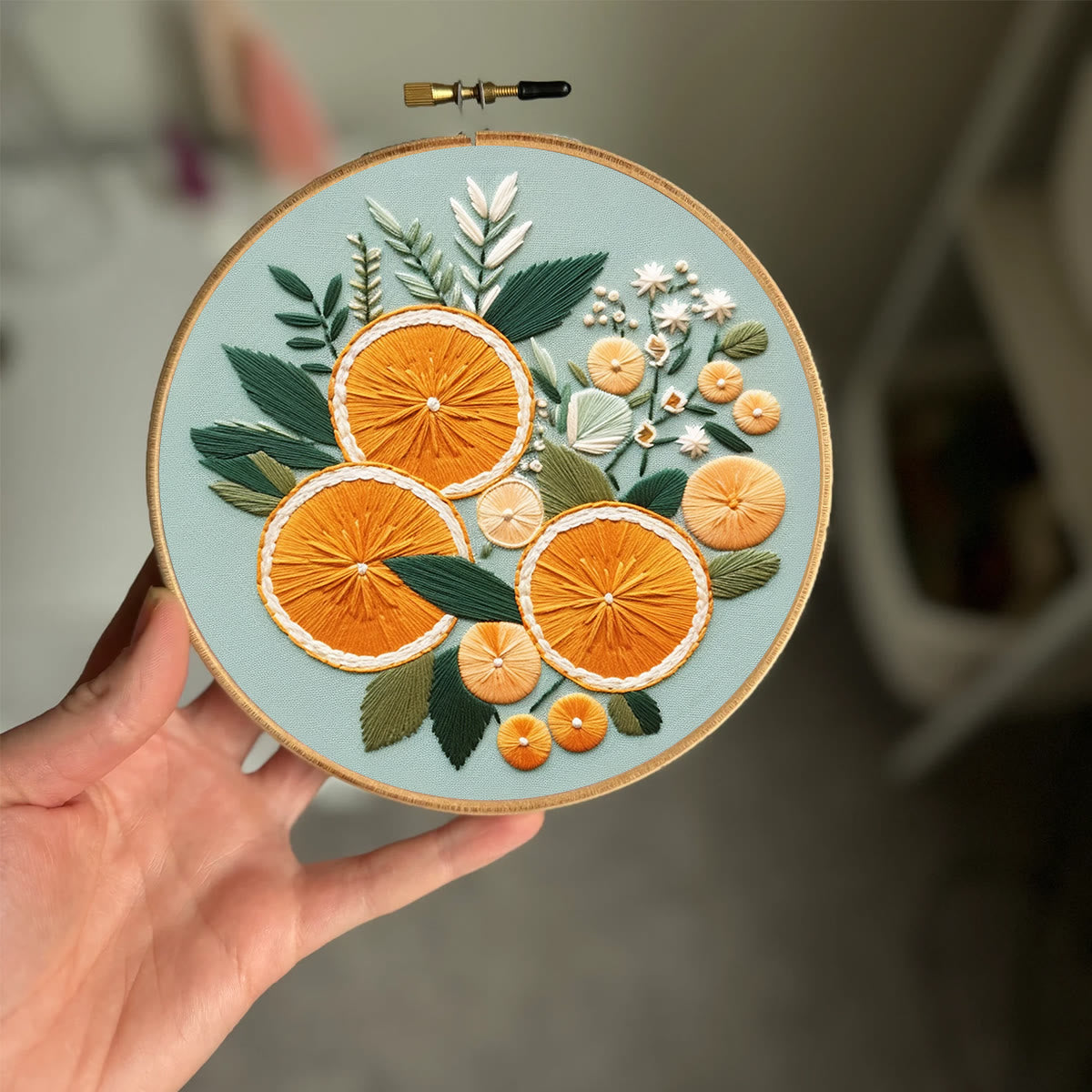 Rubbyoo Embroidery Kit- Oranges