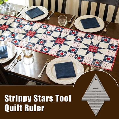Strippy Stars Tool Quilt Ruler (With Instructions)