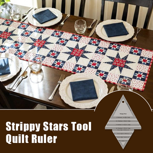 Strippy Stars Tool Quilt Ruler (With Instructions)