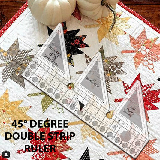 45° Degree Double Strip Ruler - With Instructions