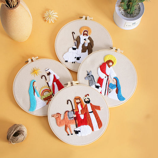 Nativity Scene Embroidery Kit: Celebrate the Spirit of the Season with Every Stitch