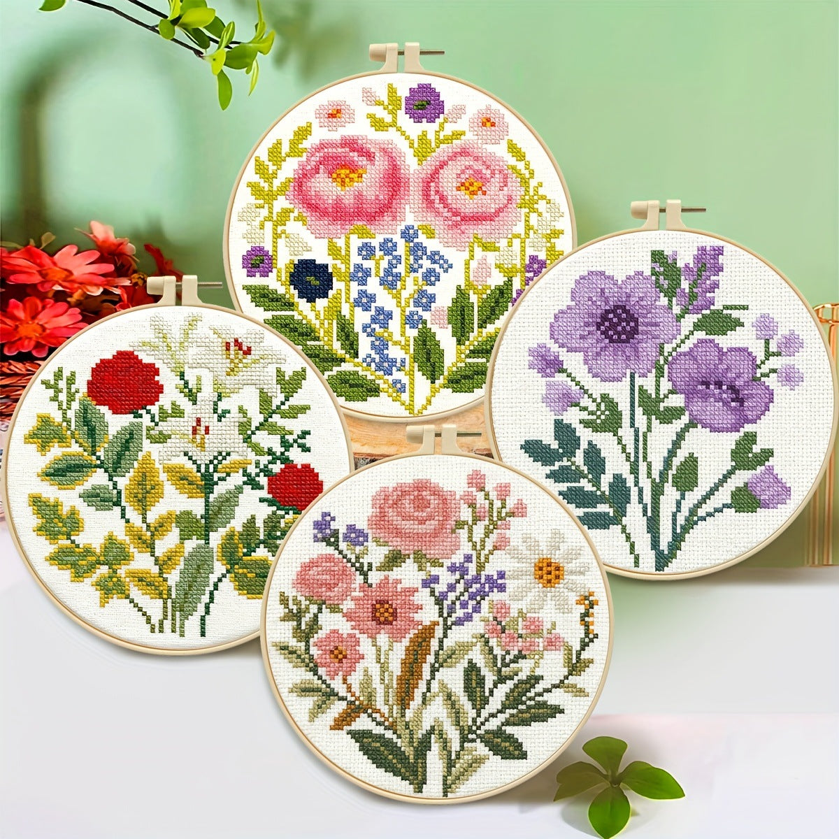 Vintage Floral Embroidery Kit