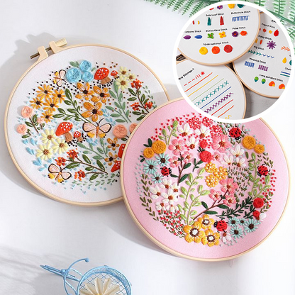Floral Paradise Embroidery Kit: Create Your Blossoming Masterpiece