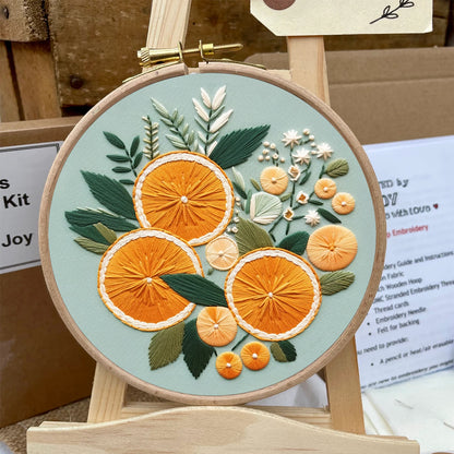 Rubbyoo Embroidery Kit- Oranges