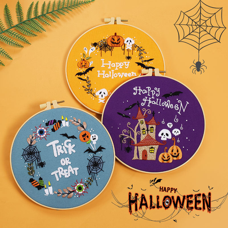 Haunted Halloween Embroidery Kit series for Beginners