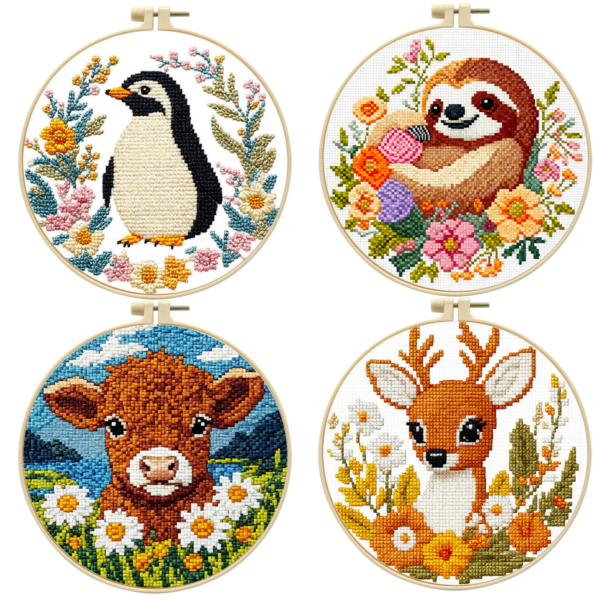 Whimsical Wildlife Embroidery Kit