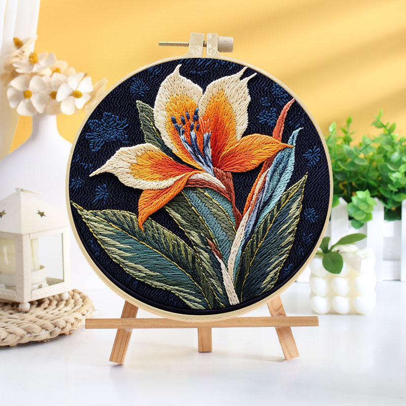Tropical Bird of Paradise Embroidery Kit