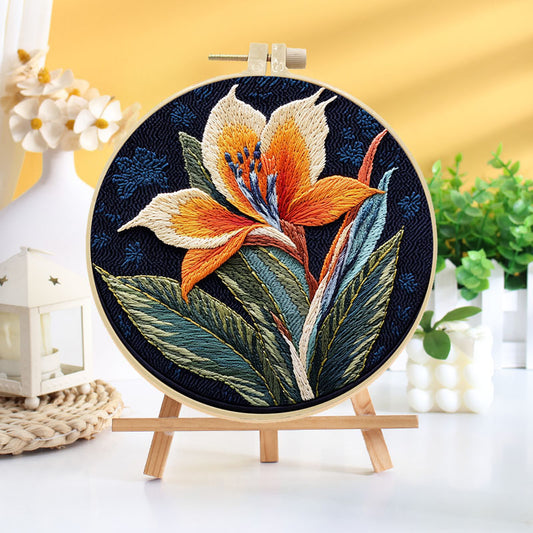 Tropical Bird of Paradise Embroidery Kit