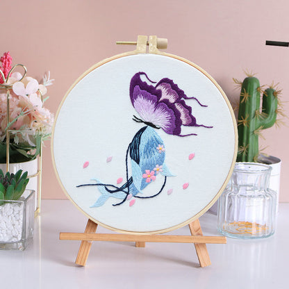 Whale And Butterfly Embroidery Kit