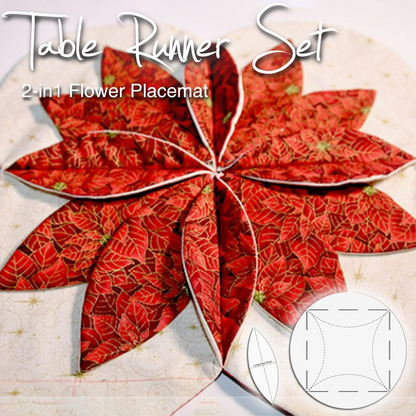 Composite Quilted Flower Placemat 2PCS SET- With Instructions