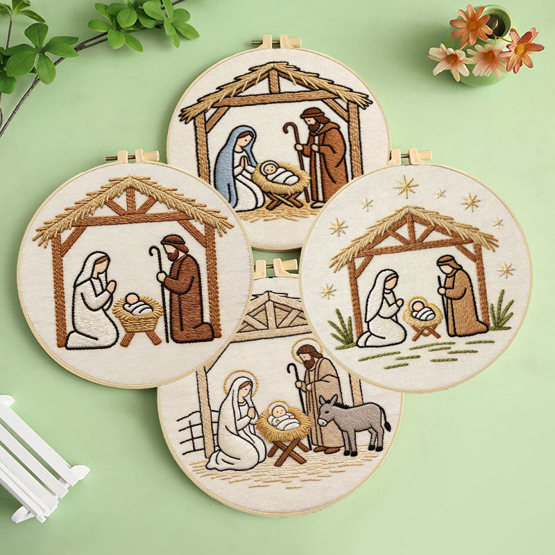 Nativity Scene Embroidery Kit